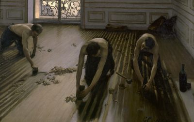 刨地板的工人The Floor Scrapers，古斯塔夫·卡耶博特 1875