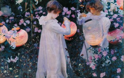 康乃馨、百合与玫瑰花 Carnation, Lily, Lily, Rose，萨金特 1885-1886