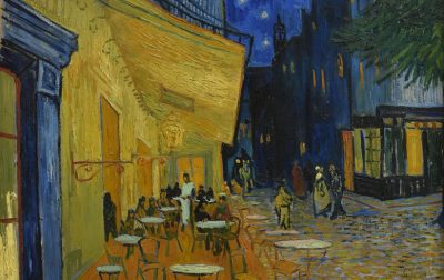 夜晚的露天咖啡馆 Cafe Terrace at Night-Vincent van Gogh-1888