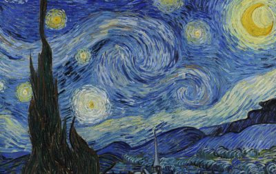 星夜 the starry night，梵高 1889